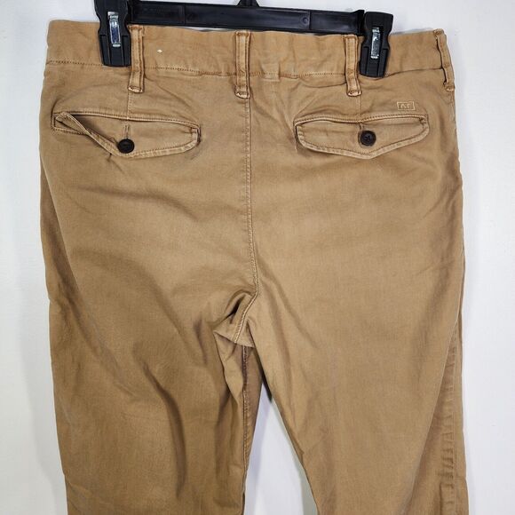 American Eagle Pants Men’s 32x34 Next Level Flex Original Straight Chino Brown - Picture 5 of 11